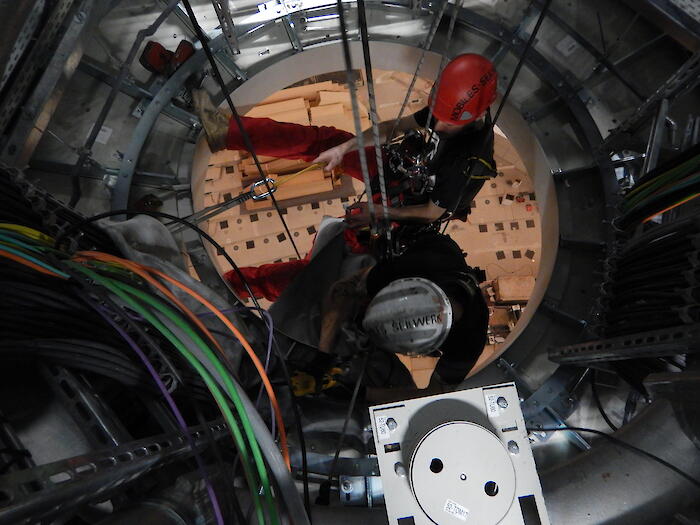 Montage im Schacht