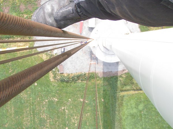 Sichtprüfung von Stahlseilen